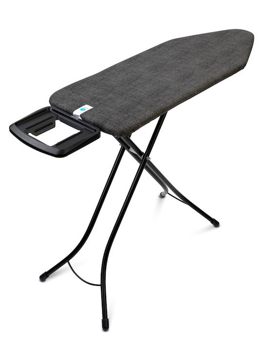 Brabantia Ironing Board for Steam Iron Foldable Denim Black 124x45x98cm