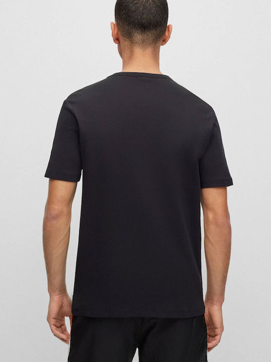 Hugo Boss Ανδρικό T-shirt Μαύρο Μονόχρωμο
