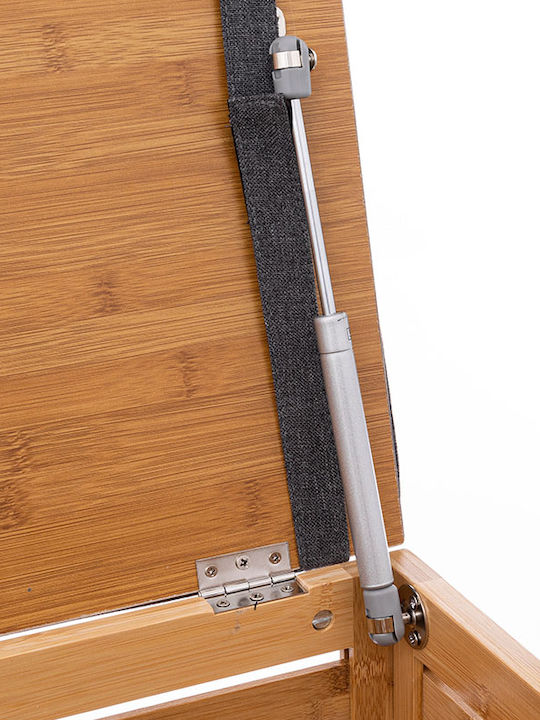 5Five Καλάθι Απλύτων Bamboo 35lt με Καπάκι 35x35x49cm Μπεζ