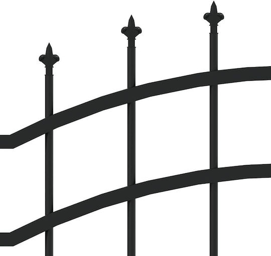 vidaXL Metallzäune mit Speeren in Schwarz Farbe 1.15x2.39m