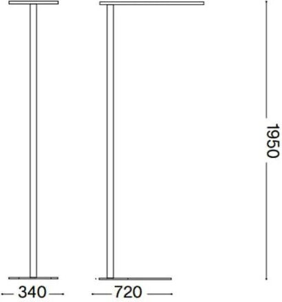Ideal Lux Comfort LED Φωτιστικό Δαπέδου Υ195xΜ50εκ. με Φυσικό Λευκό Φως 10600lm Μαύρο