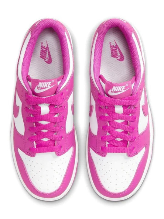 Dunk Dunk low Active Kids Sneakers White / Active Fuchsia