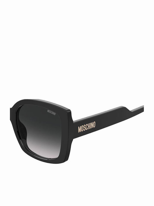 Moschino Γυναικεία Γυαλιά Ηλίου με Μαύρο Κοκκάλινο Σκελετό και Μαύρο Ντεγκραντέ Φακό MOS124/S 807/9O