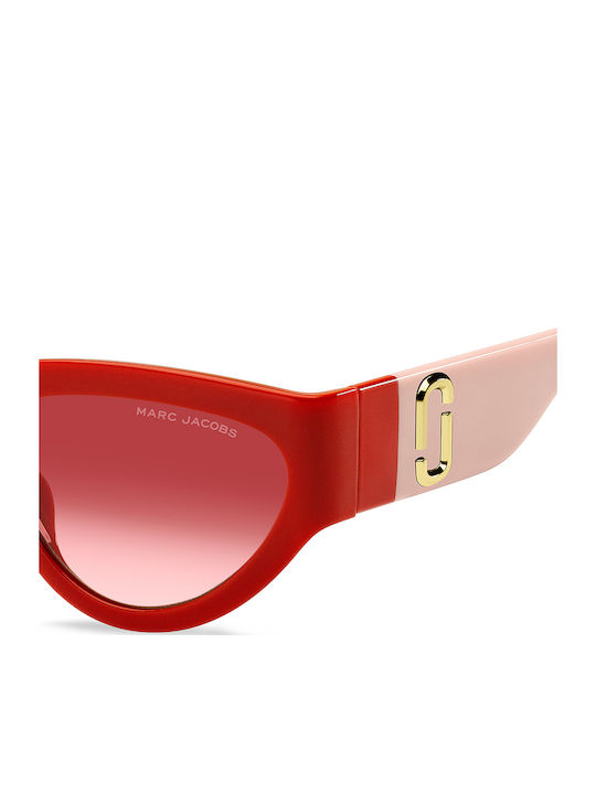 Marc Jacobs Women's Sunglasses with Red Plastic Frame and Red Gradient Lens MARC 645/S 92Y/TX