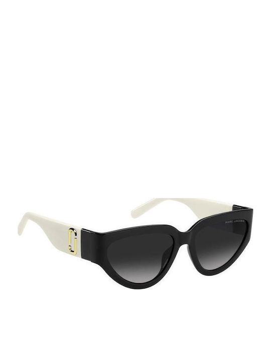 Marc Jacobs Women's Sunglasses with Black Plastic Frame and Gray Gradient Lens MARC 645/S 80S/9O