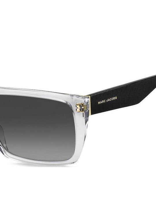 Marc Jacobs Icon Ochelari De Soare Pentru Bărbați Cu Ramă Din Plastic Transparentă Și Lentile Degrade Gri