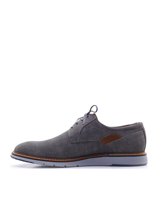 Men's Leather Casual Shoes Gray