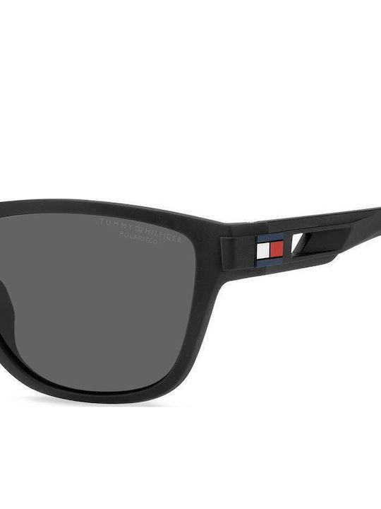 Tommy Hilfiger Unisex Γυαλιά Ηλίου με Μαύρο Κοκκάλινο Σκελετό και Γκρι Polarized Φακό 2054110035-6M9