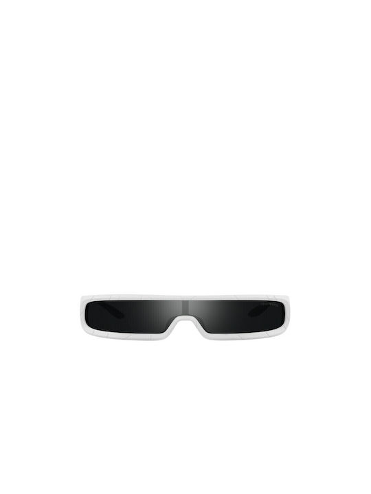 Emporio Armani Men's Sunglasses with White Plastic Frame and Gray Lens EA4190U 59596G