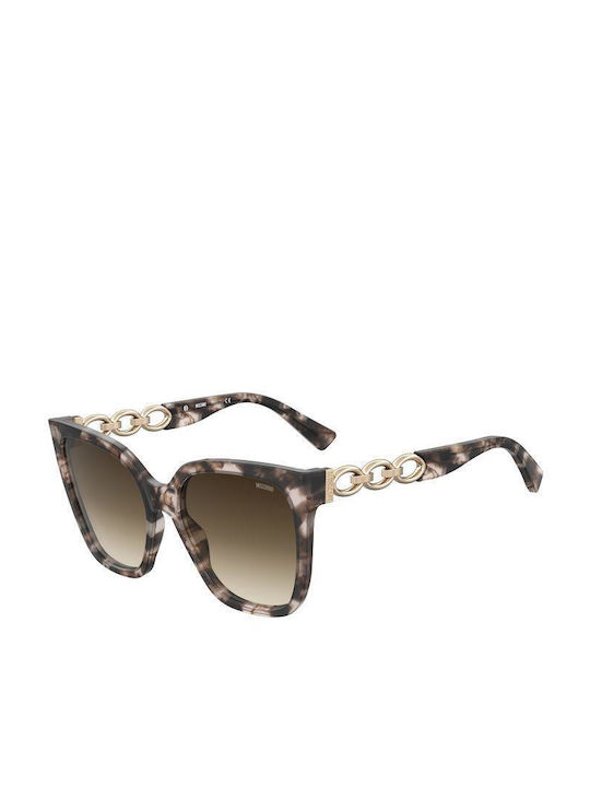 Moschino Women's Sunglasses with Gray Tartaruga Frame and Brown Gradient Lenses MOS098/S HT8/HA