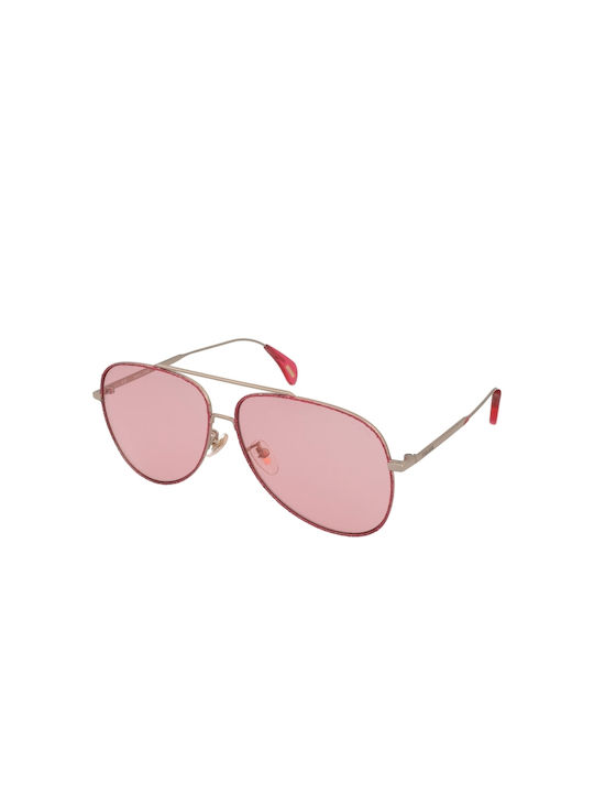 Police Women's Sunglasses with Pink Metal Frame and Pink Lens SPL934 2A8X