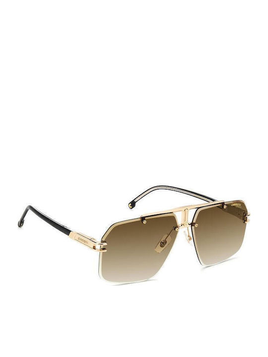Carrera Sunglasses Χρυσά with Metal Frame & Brown Lens