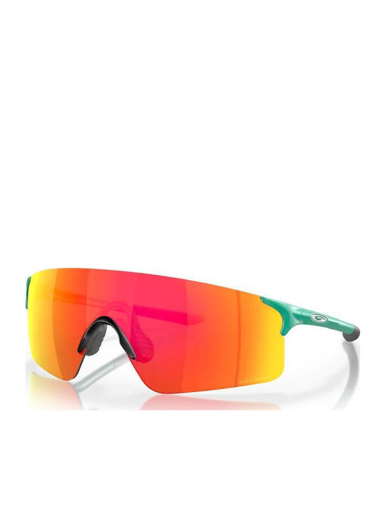 Oakley Evzero Blades Men's Sunglasses with Turquoise Plastic Frame and Red Lens OO9454-20