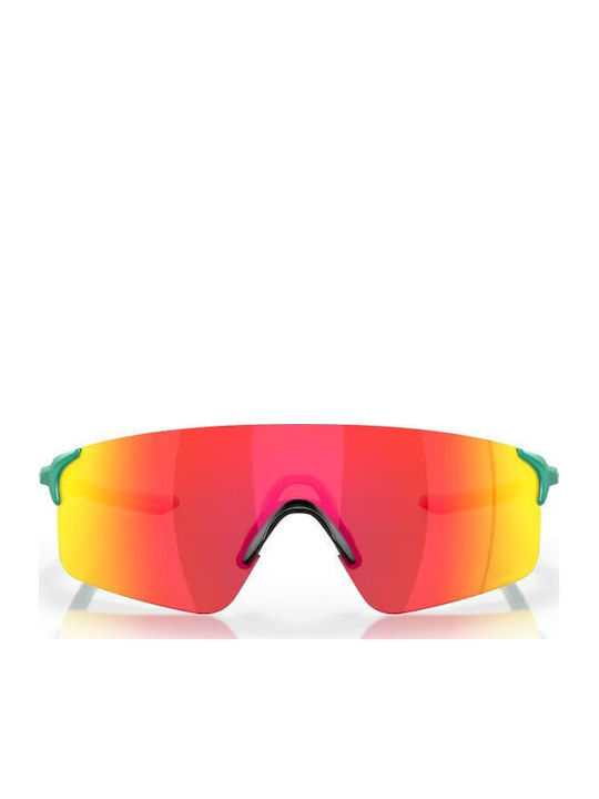 Oakley Evzero Blades Men's Sunglasses with Turquoise Plastic Frame and Red Lens OO9454-20