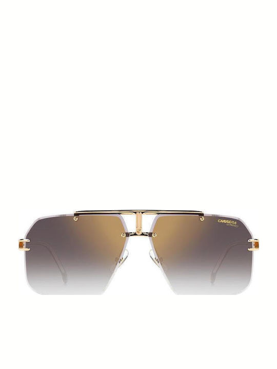 Carrera Men's Sunglasses with Gold Metallic Frame and Grey Lens 1054S RHL/FQ