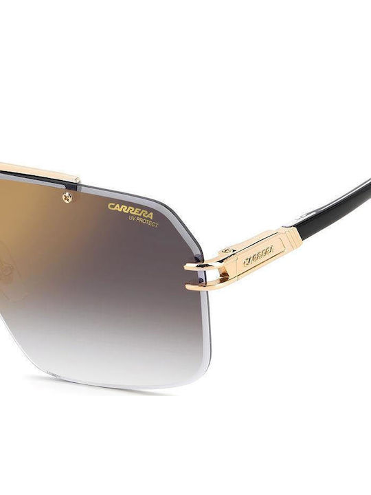Carrera Men's Sunglasses with Gold Metallic Frame and Grey Lens 1054S RHL/FQ