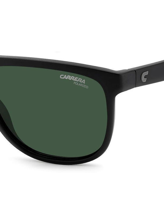 Men's Sunglasses with Black Horn-Rimmed Frame and Grey Polarized Lenses