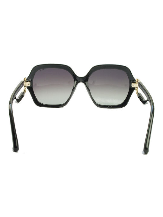 Invu Damen Sonnenbrille mit Schwarz Kunststoff Gestell und Gray Linse B2305A