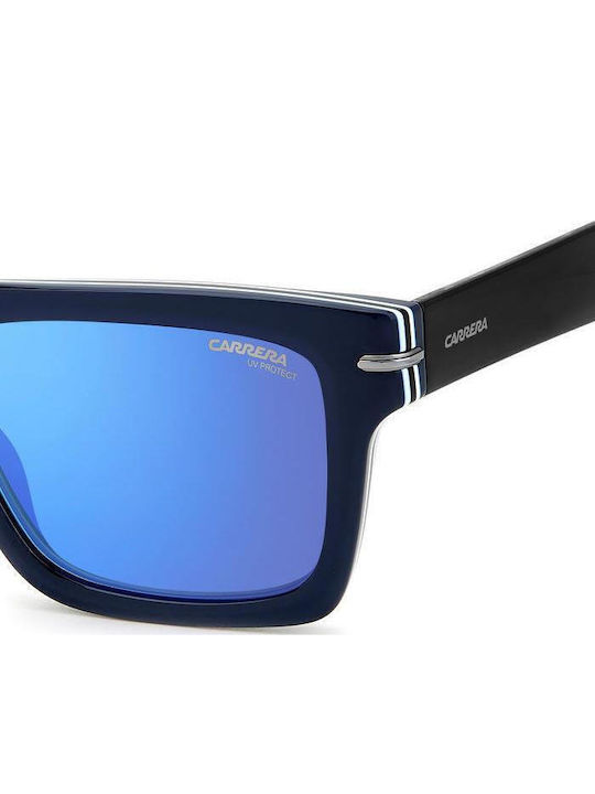 Carrera Unisex Sunglasses With Navy Blue Horn-Rimmed Frame And Grey Lens 305/S Y00/XT