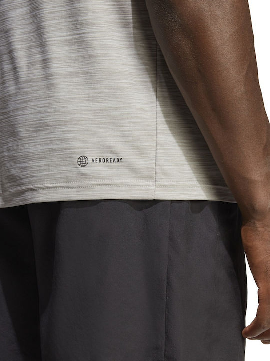 Train Essentials Stretch Aeroready Sportliches T-Shirt Mgh Solid Grey / White / Black