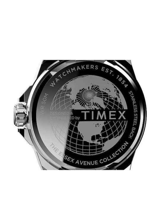 Timex Herrenuhr 38mm Batterie mit Silber Metallarmband