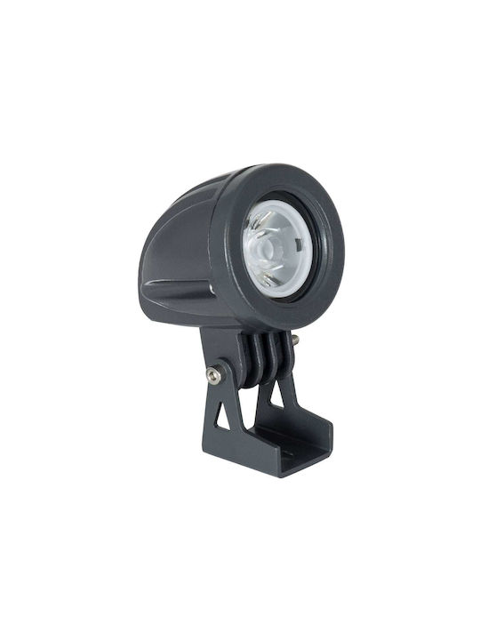 GloboStar Treelighttreeditа Außenstehlampe Projektor LED Außenbereich 3W mit Warmweißem Licht IP67 Graue