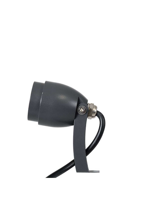 GloboStar Treelight Treegal Outdoor Floor Lamp Projector 3W with Natural White Light IP67 Gray