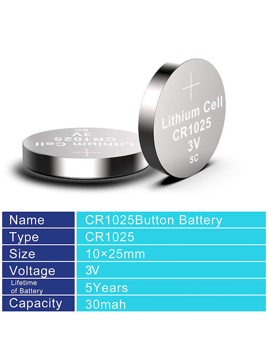 Pkcell Μπαταρία Λιθίου Ρολογιών CR1025 3V 1τμχ