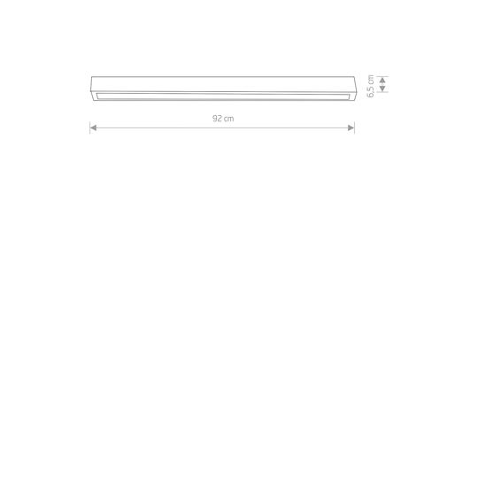 Nowodvorski Straight M Commercial Linear LED Ceiling Light 16W Warm White IP20 L92xD6.5cm