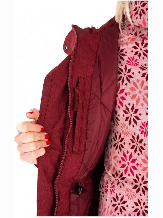 Peru Lungă Jachetă de femei tip parka Burgundy