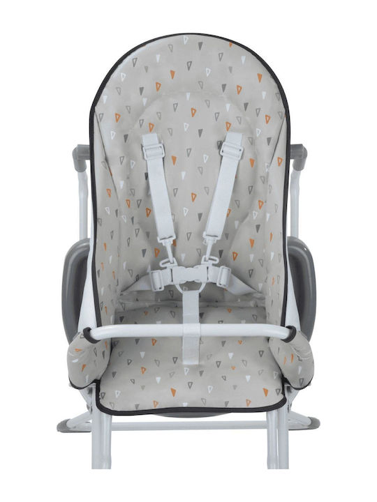 Bebe Confort Kanji Foldable Highchair with Plastic Frame & Fabric Seat Warm Grey