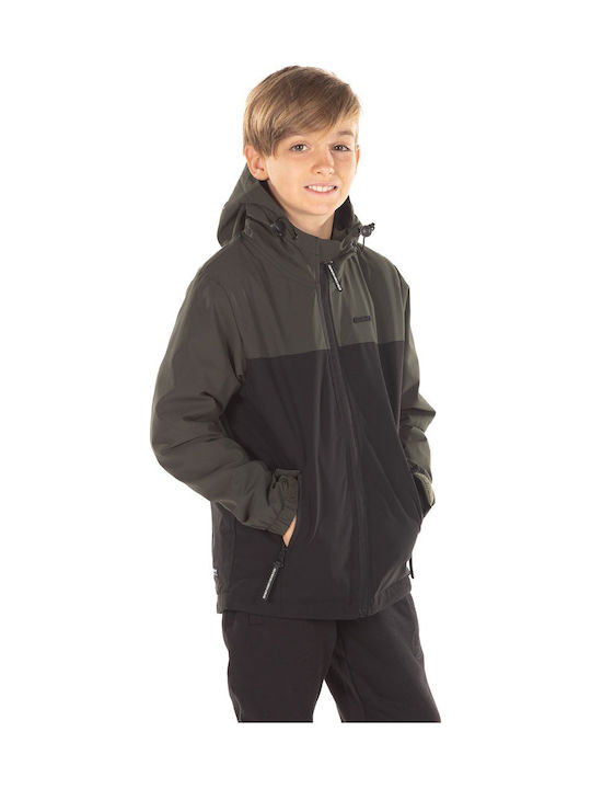 Kids' Casual Jacket Short with Hood Khaki