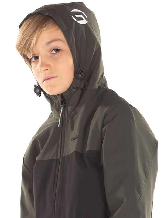 Kids' Casual Jacket Short with Hood Khaki