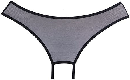 Allure Lingerie Crothless Sheer Teaz A1098 Black
