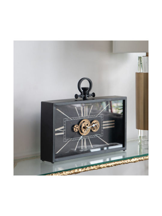 Artekko Tabletop Clock with Indicators Metal Black 78665-DS