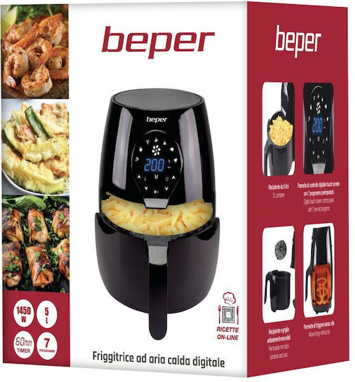 Beper Air Fryer 5lt Μαύρο P101FRI050