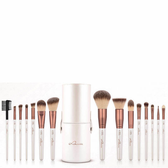 Luvia Set mit Make-up-Pinseln aus synthetischem Haar Prime Vegan 15Stück