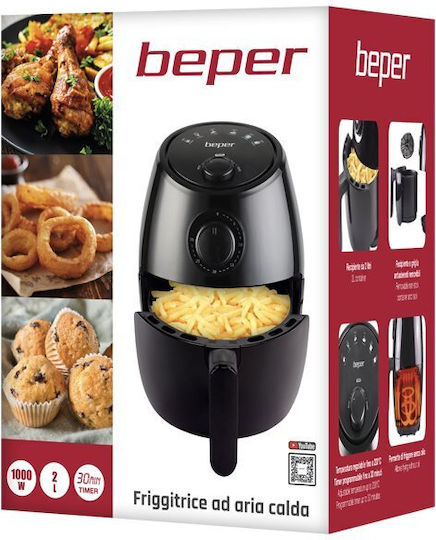 Beper Air Fryer 2lt Μαύρο P101FRI001