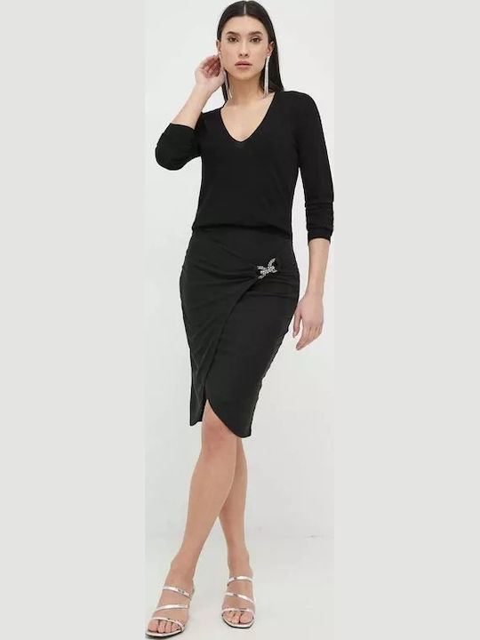 W3GD55KAQL2 Pencil Midi Skirt Black