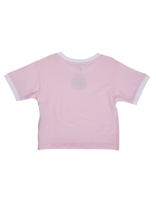 Nike Kinder-Crop-Top Kurzarm Rosa