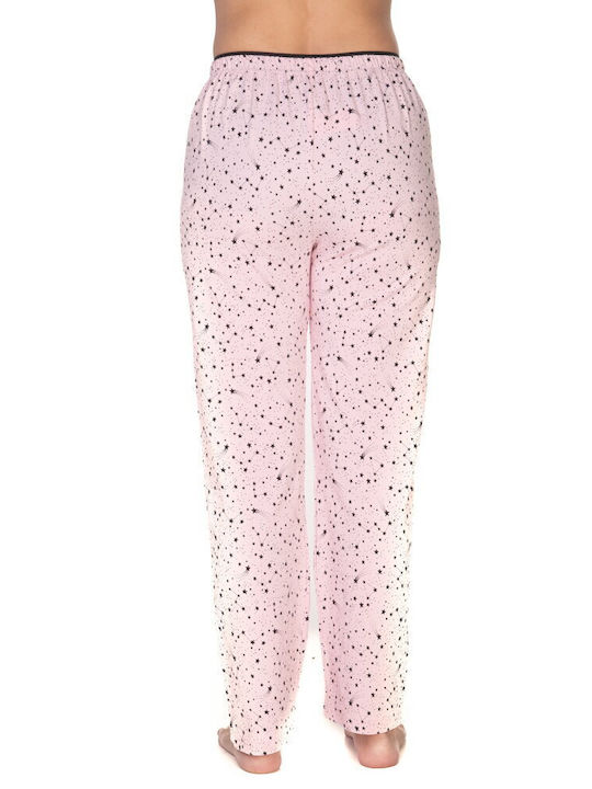 Comfort Χειμερινό Γυναικείο Παντελόνι Πιτζάμας Ροζ