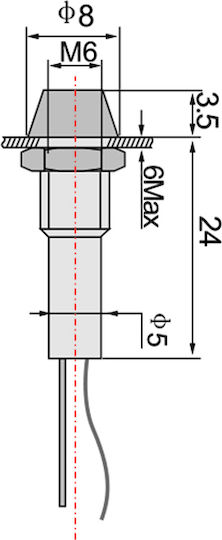 AD22C-6T XND LED Ενδεικτική Λυχνία 230V Πράσινο 1τμχ 02.011.0074