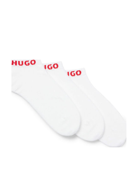 Hugo Men's Solid Color Socks White 3Pack Hugo Men's Solid Color Socks White 3Pack