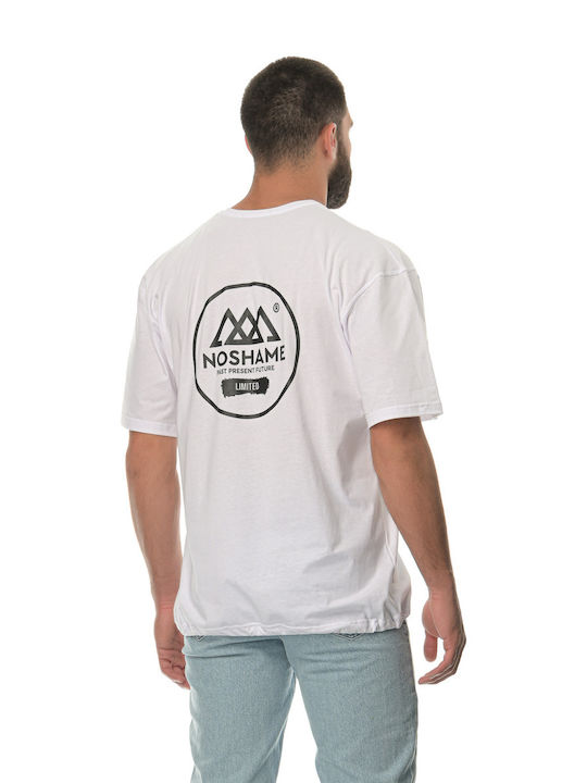 Noshame® Ανδρικό T-shirt Λευκό με Στάμπα