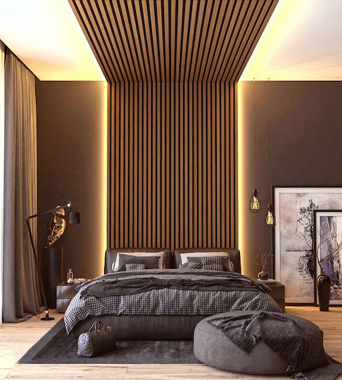 3D Πάνελ Τοίχου Αφρώδες με Κόλλα Piano 11 Golden Oak/D.brown Μαύρο 290x12.2εκ. 3D Πάνελ Τοίχου Αφρώδες με Κόλλα Piano 11 Golden Oak/D.brown Μαύρο 290x12.2εκ.