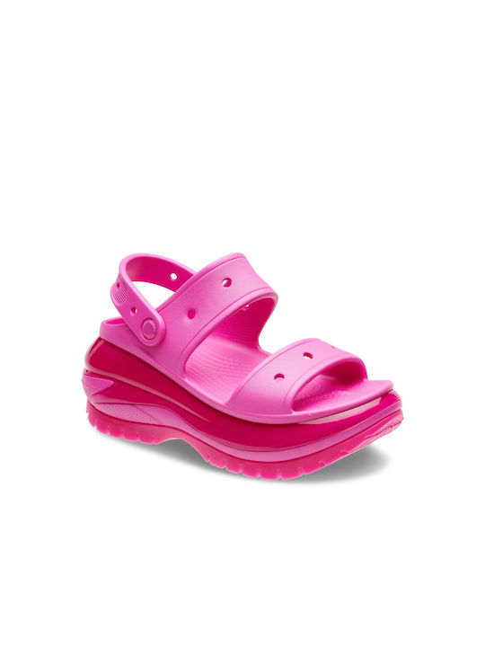 Crocs Classic Mega Crush Women's Platform Shoes Fuchsia