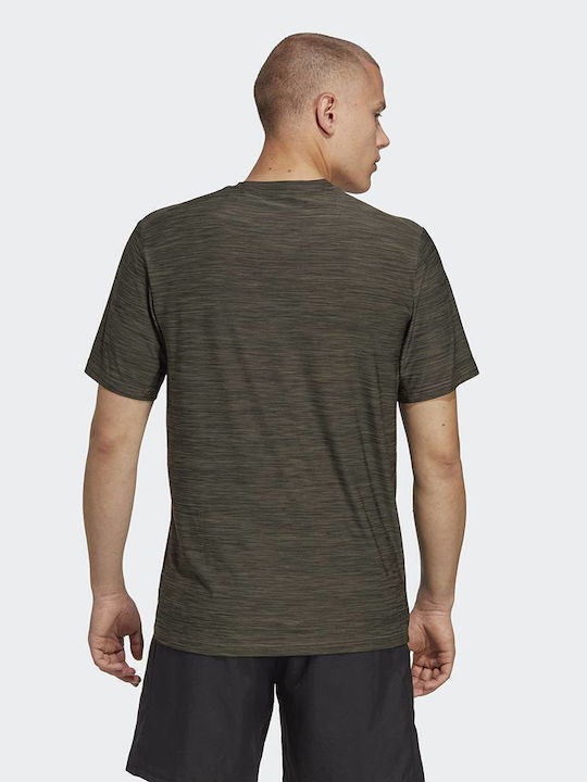 Adidas Train Essentials Herren Sport T-Shirt Kurzarm Olive Strata