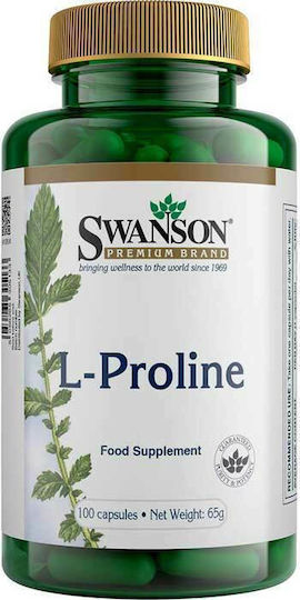 Swanson L-Proline 500mg 100 Κάψουλες
