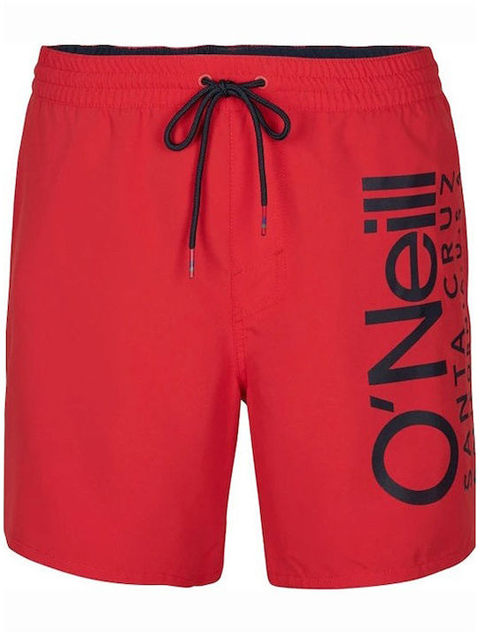 Men's Swimwear Shorts Red with Patterns