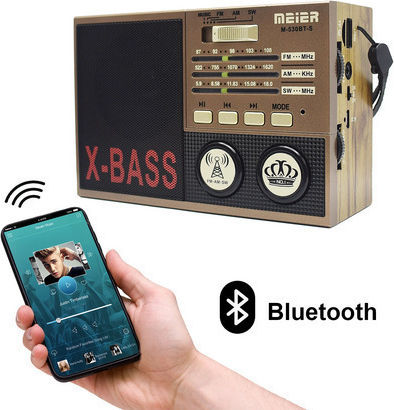Meier M-530-BT-S Retro cu Bluetooth și USB Bej